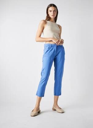 Pantalon trei sferturi elasticitate mărime normală albastru C'EST BEAU LA VIE femeie