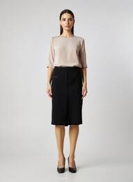 Fustă midi croială dreaptă negru DIANE LAURY femme