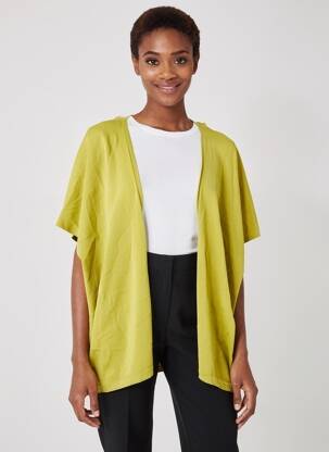 Vestă fără mâneci guler în v verde WNT COLLECTION femeie