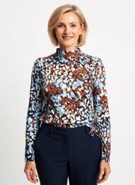 Tricou mâneci lungi mâneci lungi maro FRANK WALDER femme