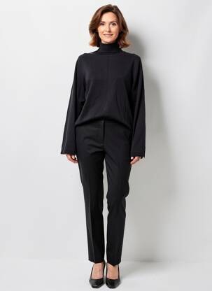 Pulover cu guler înalt elasticitate mâneci lungi negru GERRY WEBER femeie
