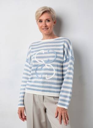Pulover elasticitate mâneci lungi albastru GERRY WEBER femeie