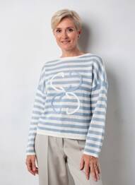 Pulover elasticitate mâneci lungi albastru GERRY WEBER femme