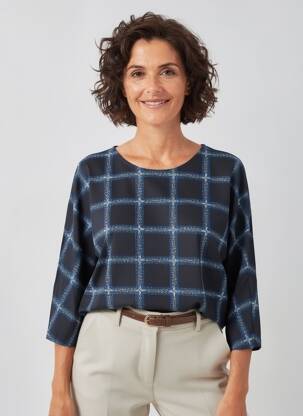 Tricou mâneci 3/4 mâneci 3/4 albastru GERRY WEBER femeie