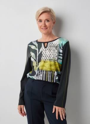Tricou mâneci lungi mâneci lungi gri DOLCEZZA femeie