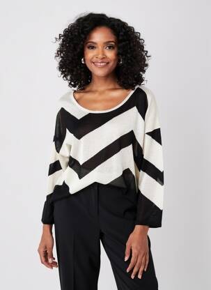 Pulover elasticitate mâneci 3/4 negru ESCORPION femeie