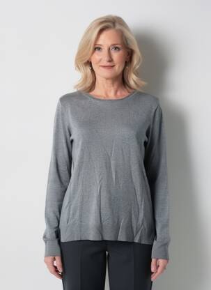 Pulover croială dreaptă mâneci lungi gri GERRY WEBER femeie