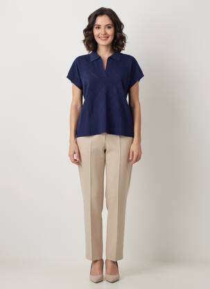 Polo mâneci scurte mâneci scurte albastru ESCORPION femme