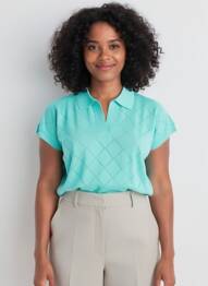 Polo mâneci scurte mâneci scurte verde ESCORPION femme
