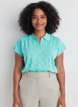Polo mâneci scurte mâneci scurte verde ESCORPION femme