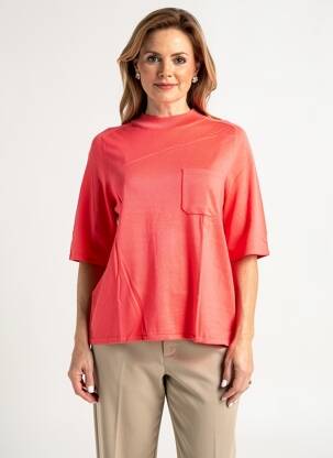 Pulover croială dreaptă mâneci 3/4 roșu GERRY WEBER femeie