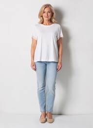 Top mâneci scurte mâneci scurte alb GERRY WEBER femme