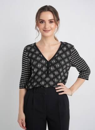 Tricou imprimeu fantezie mâneci scurte negru ESCORPION femeie