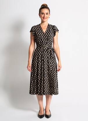 Rochie midi fără mâneci fără mâneci negru JOSEPH RIBKOFF femeie