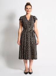 Rochie midi fără mâneci fără mâneci negru JOSEPH RIBKOFF femme