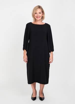 Rochie midi mâneci 3/4 mâneci 3/4 negru GERRY WEBER femeie