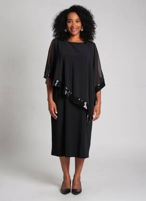 Rochie midi mâneci 3/4 mâneci 3/4 albastru JOSEPH RIBKOFF femeie