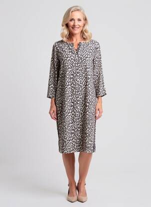 Rochie midi mâneci 3/4 mâneci 3/4 bej FRANK WALDER femeie