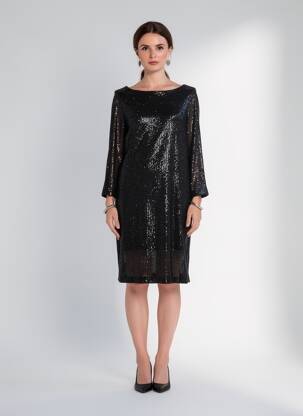 Rochie scurtă mâneci 3/4 mâneci 3/4 negru JOSEPH RIBKOFF femeie