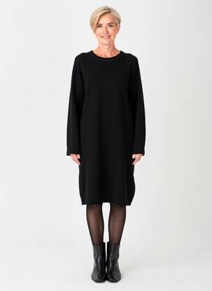 Rochie pulover elasticitate mâneci lungi negru GERRY WEBER femme