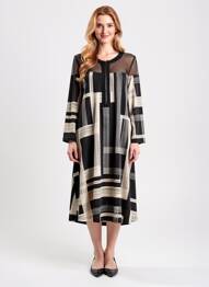 Rochie midi mâneci 3/4 mâneci 3/4 negru JOSEPH RIBKOFF femme