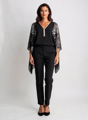 Top croială fluidă mâneci 3/4 negru JOSEPH RIBKOFF femeie