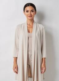 Vestă cu mâneci lungi elasticitate bej JOSEPH RIBKOFF femme
