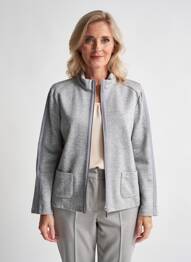 Vestă cu mâneci lungi elasticitate gri FRANK WALDER femme