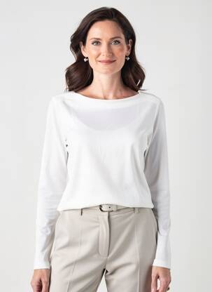 Tricou mâneci lungi mâneci lungi bej FRANK WALDER femeie