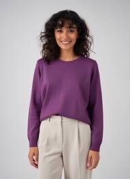 Pulover croială cambrată mâneci lungi violet ESCORPION femme
