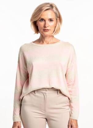 Pulover țesătură melanj mâneci lungi roz GERRY WEBER femeie