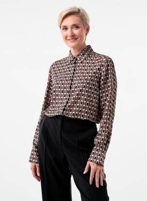 Cămașă croială cambrată mâneci lungi maro GERRY WEBER femeie