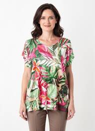 Tricou croială cambrată mâneci scurte verde GERRY WEBER femme