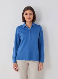 Polo mâneci lungi mâneci lungi albastru CAPTAIN CORSAIRE femme