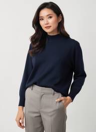 Pulover elasticitate mâneci lungi albastru FRANK WALDER femme