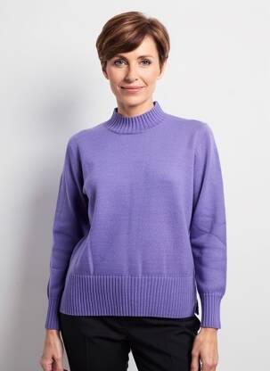 Pulover elasticitate mâneci lungi violet FRANK WALDER femeie