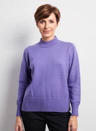 Pulover elasticitate mâneci lungi violet FRANK WALDER femme