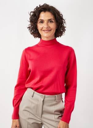 Pulover elasticitate mâneci lungi roșu FRANK WALDER femeie