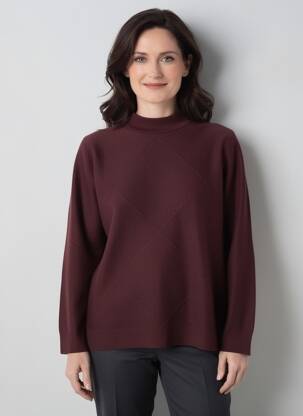 Pulover țesătură melanj mâneci lungi roșu GERRY WEBER femeie