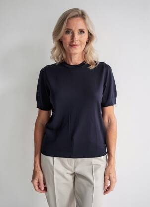 Pulover elasticitate mâneci scurte albastru GERRY WEBER femeie