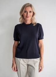 Pulover elasticitate mâneci scurte albastru GERRY WEBER femme
