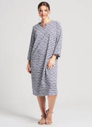 Rochie midi mâneci 3/4 mâneci 3/4 albastru FRANK WRIGHT femme