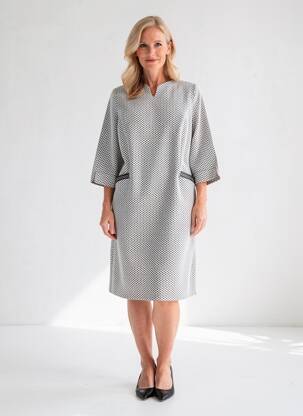 Rochie midi mâneci 3/4 mâneci 3/4 negru FRANK WALDER femeie