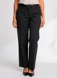 Pantalon drept țesătură crep mărime normală negru GARDEUR femme