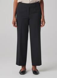 Pantalon drept țesătură crep mărime normală negru ATELIER GARDEUR femme