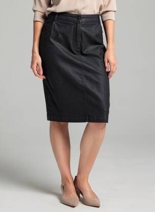 Fustă midi croială dreaptă negru ATELIER GARDEUR femeie