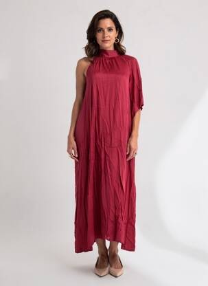 Rochie lungă fără mâneci fără mâneci roșu LAUREN VIDAL femeie