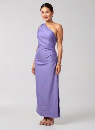 Rochie lungă fără mâneci fără mâneci violet LAUREN VIDAL femeie