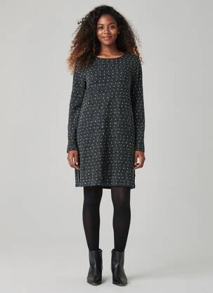 Rochie pulover croială dreaptă mâneci lungi gri MISMASH femeie