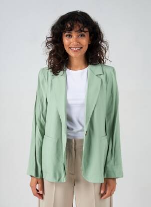 Sacou mâneci lungi verde LAUREN VIDAL femeie